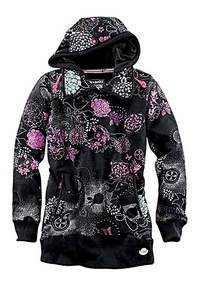 Marken-Kapuzensweatshirt, schwarz-pink